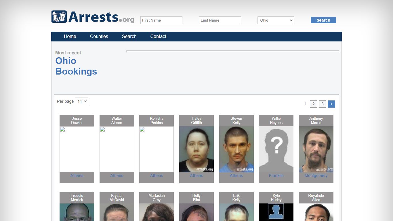 Ohio Arrests and Inmate Search